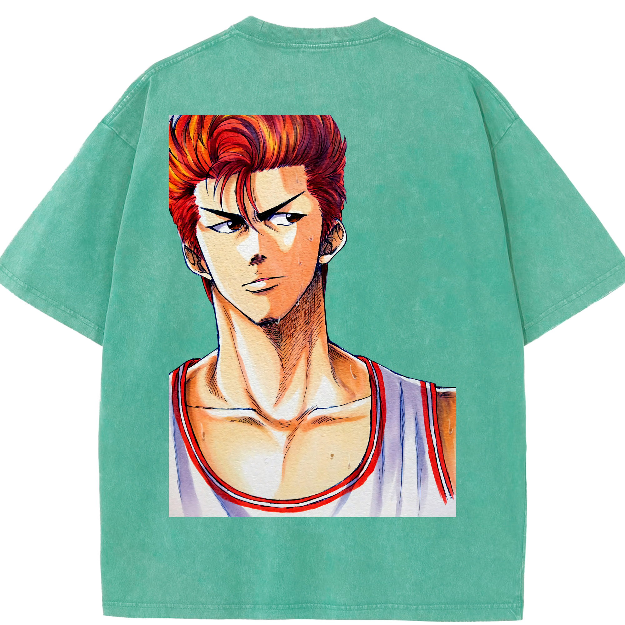 （画像用） SLAM DUNK／スラムダンク 綿100% ヴィンテージ風 半袖Tシャツ（背面プリント）